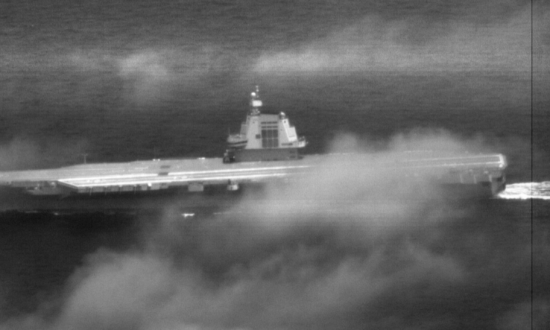 Chinese Carrier Fujian Passes Through Taiwan Strait During Military Drills