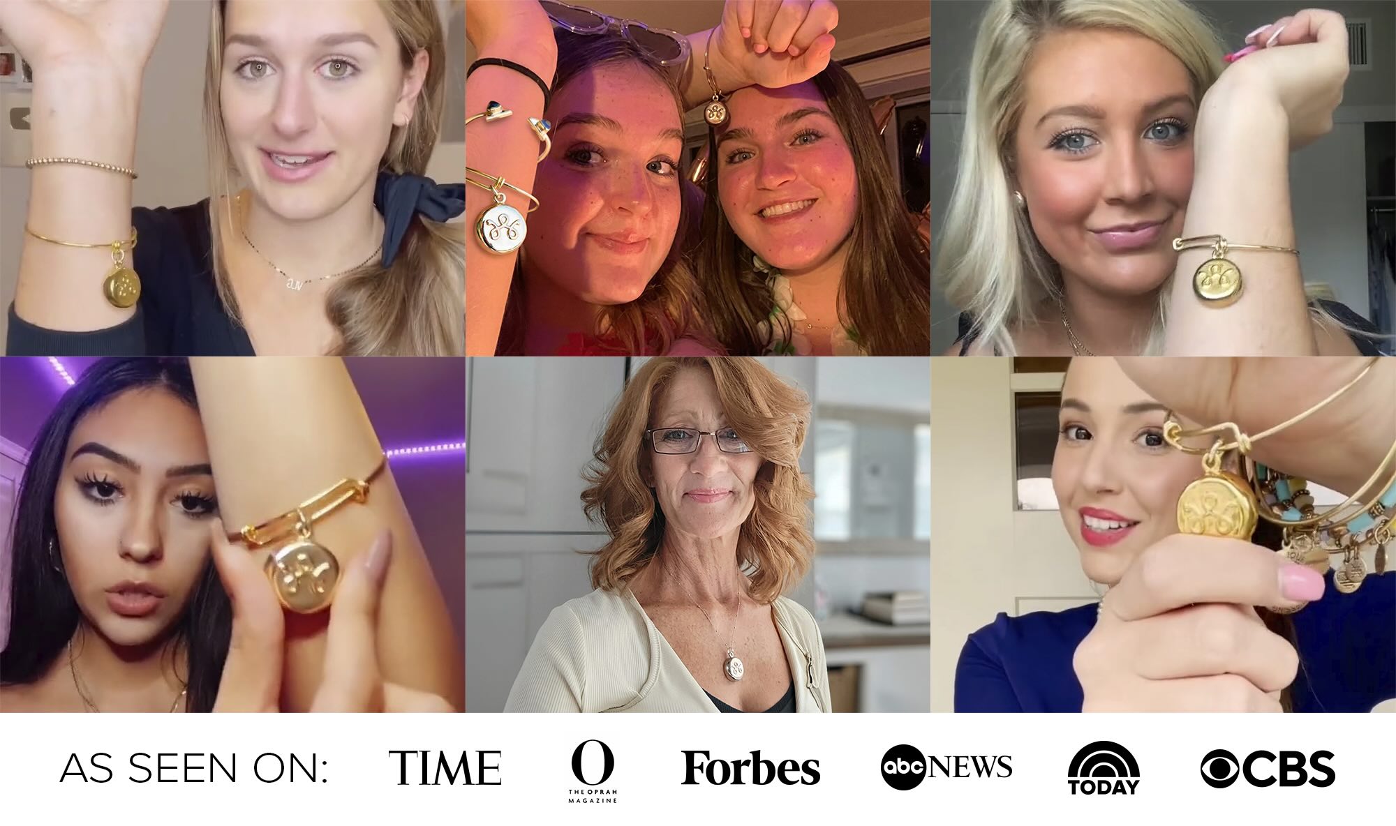 InvisaWear, partnered with ADT, is a discreet piece of jewelry with a hidden “panic button” inside – all you need to do is click it twice to get help instantly.
