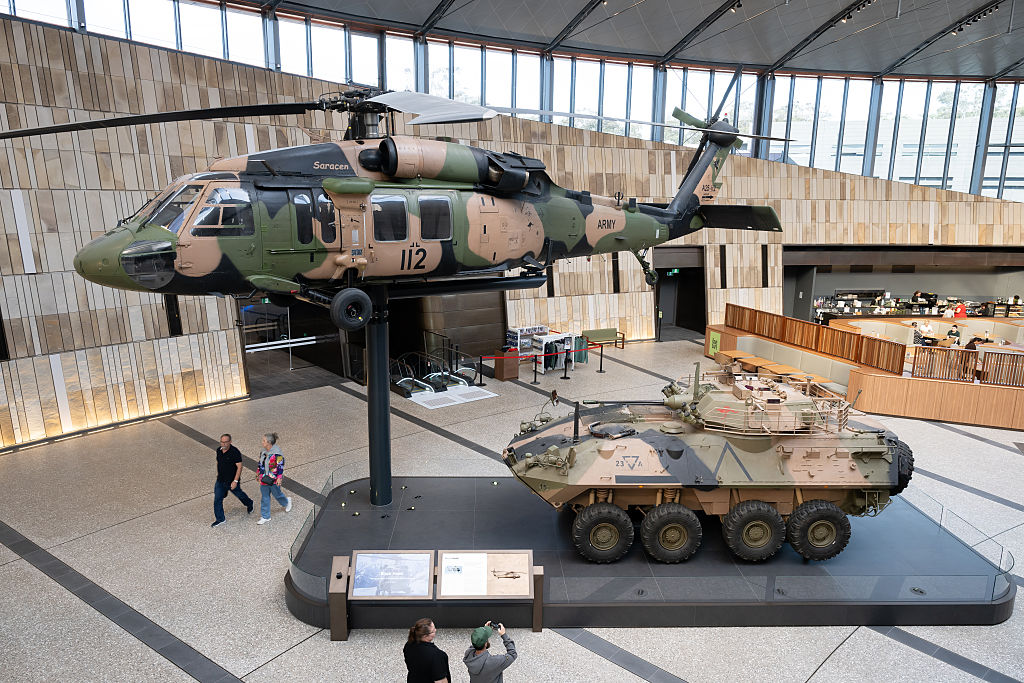 A general view of Anzac Hall at the Australian War Memorial Museum n Canberra, Australia on April 16, 2026. (Wendell Teodoro/Getty Images)