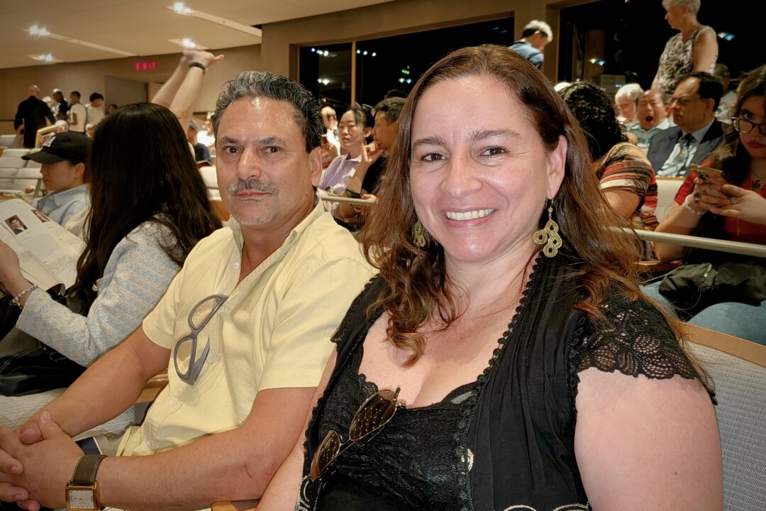 Luis Henao and Caroline Rodriguez attend Shen Yun Performing Arts at the The Four Seasons Centre for the Performing Arts in Toronto, Canada, on June 27, 2026. (Charlie Lu/The Epoch Times)