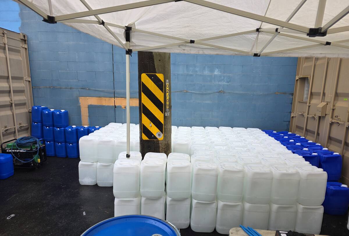 The Burnaby RCMP Gang Enforcement Team has confiscated thousands of kilograms of illegal precursor chemicals as part of an investigation. (RCMP handout photo)
