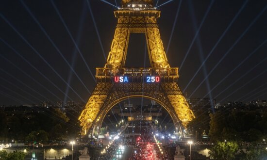 ‘USA 250’ Lights Up the Eiffel Tower as Paris Marks American Independence
