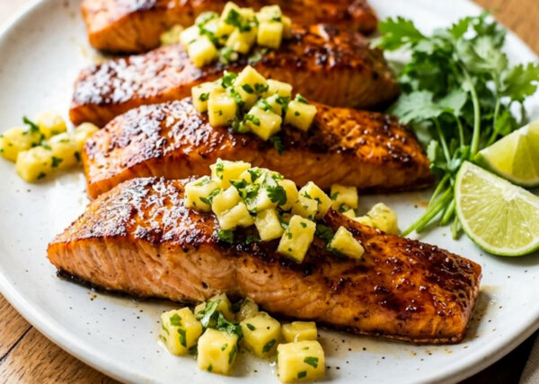 Salmon With Pineapple Salsa