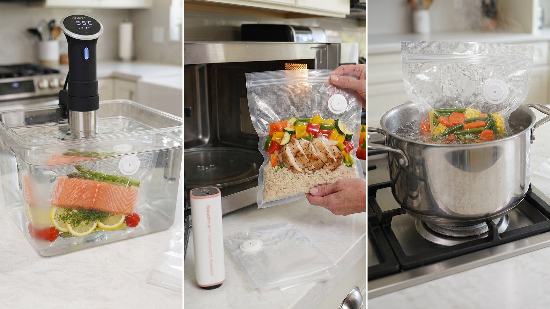 Portable & wireless, SealPro is a powerful vacuum sealer for everything in your home, and it fits in your kitchen drawer.