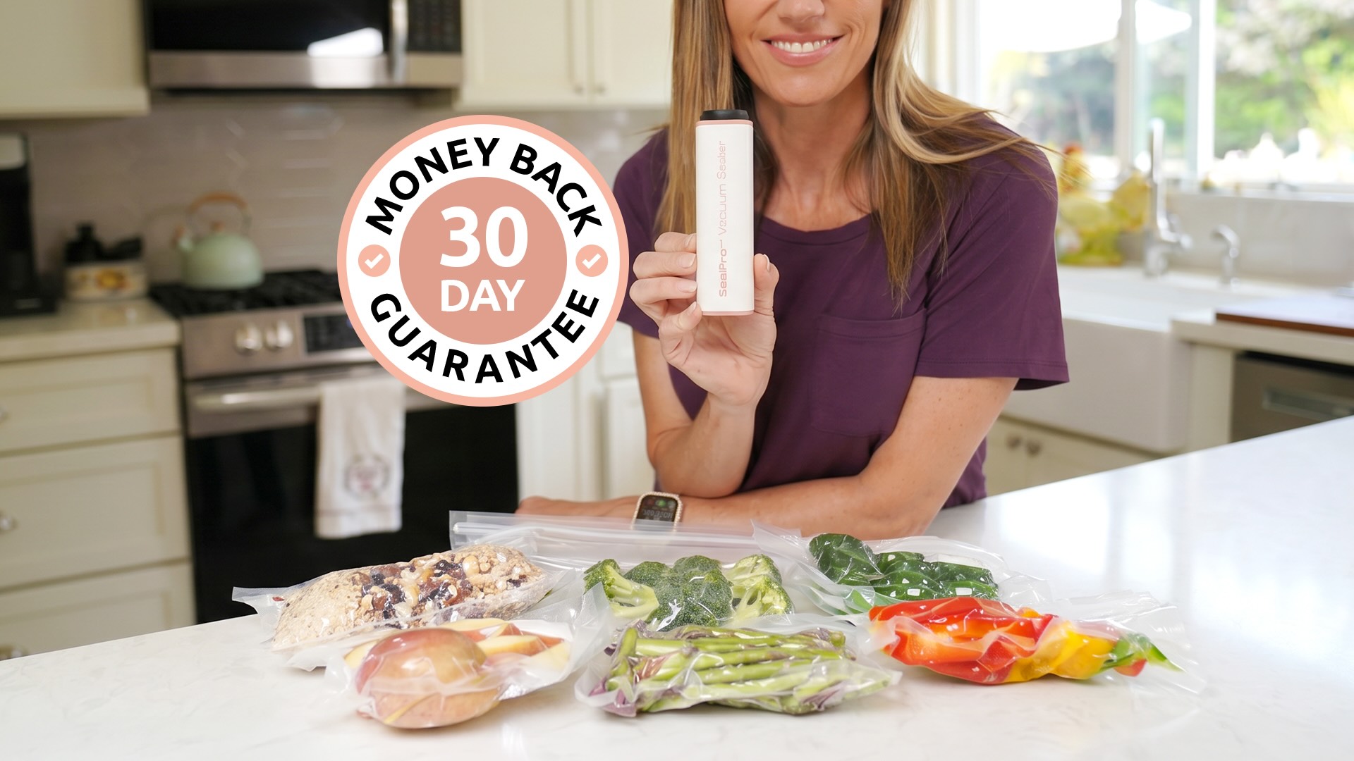 Portable & wireless, SealPro is a powerful vacuum sealer for everything in your home, and it fits in your kitchen drawer.