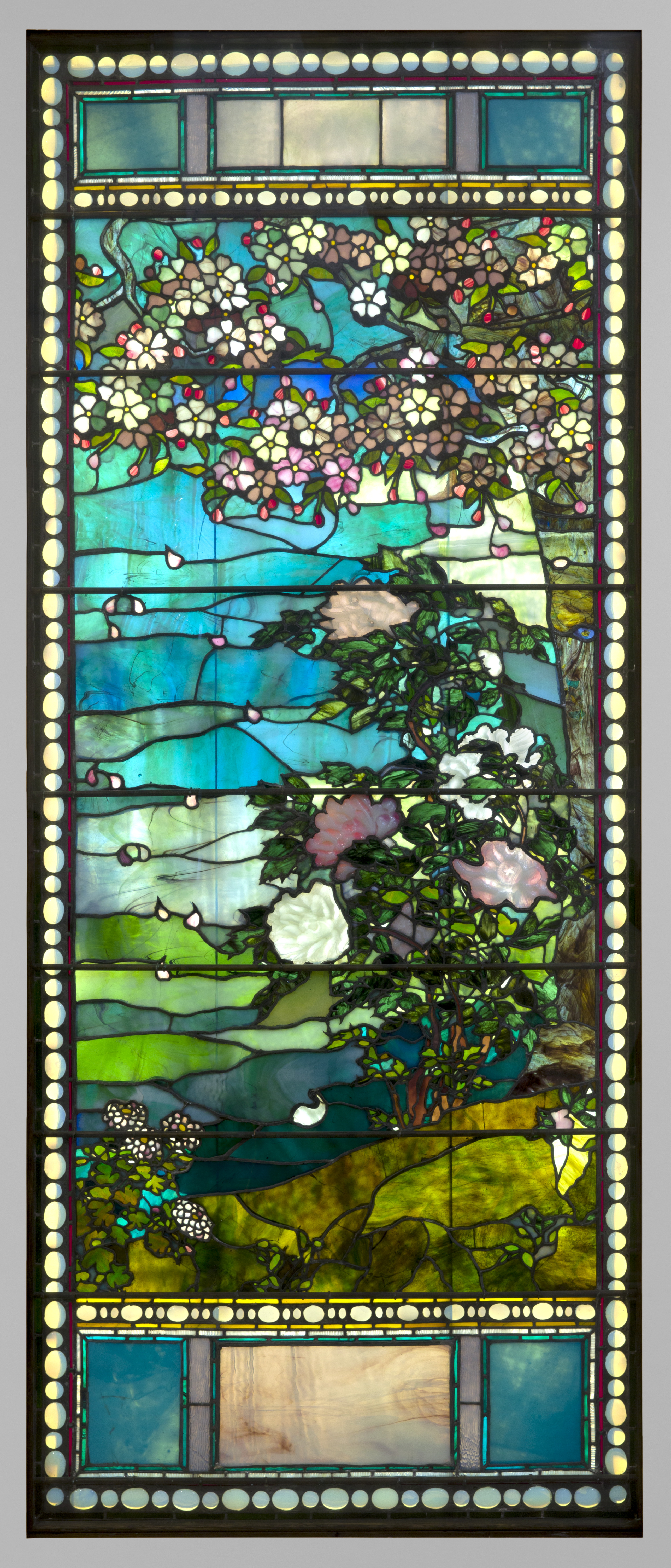 Flowering Cherry Tree and Peony