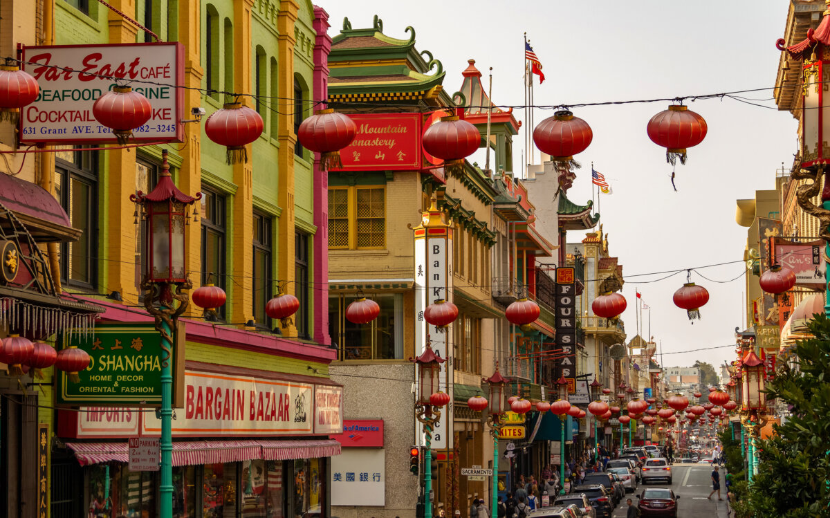 Chinatown's distinct rooftops and dramatic facades are not only beautiful, they also served as a sign of community resiliency and strength after the 1906 earthquake.(UVL/Shutterstock)