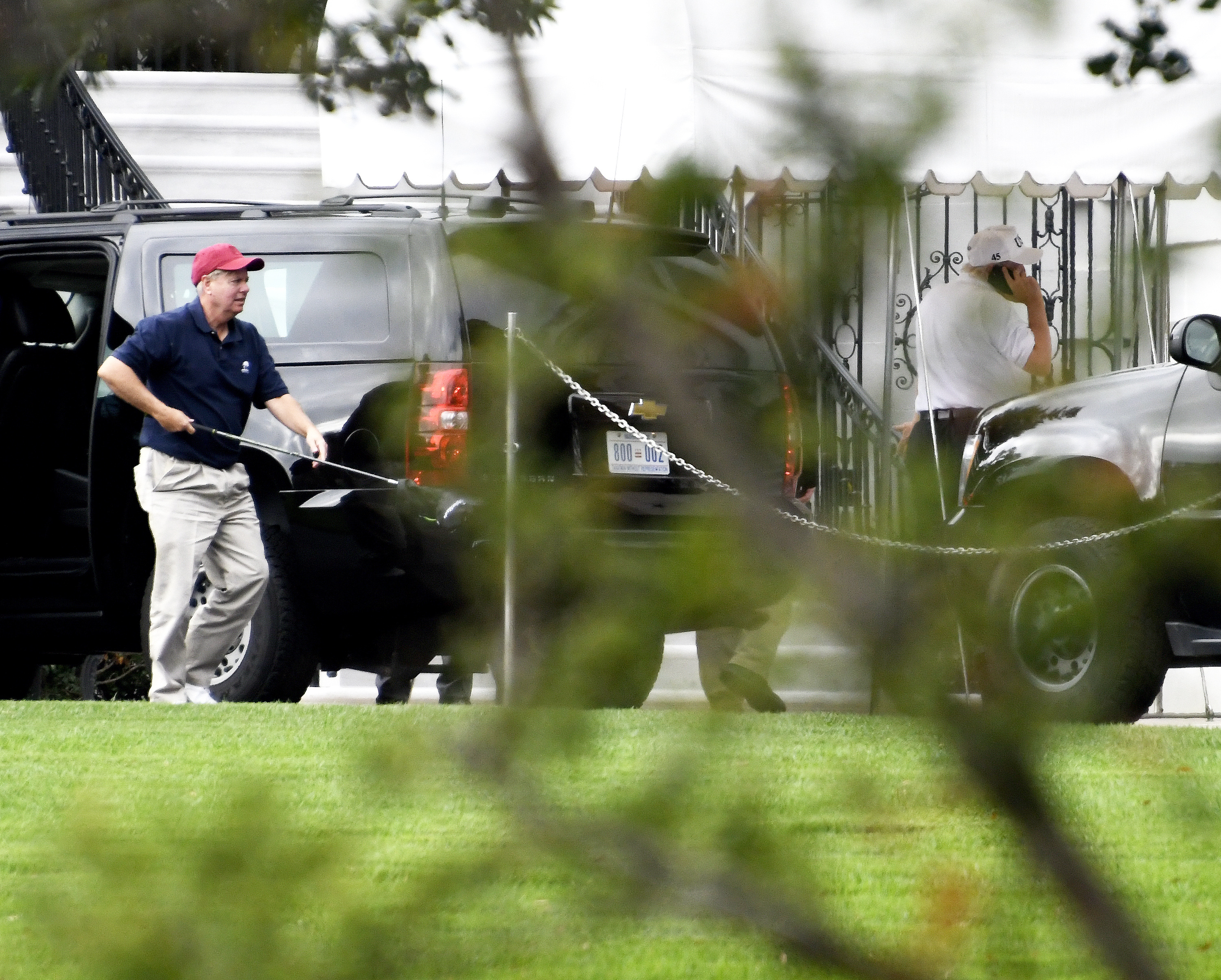 President Trump After A Round Of Golf