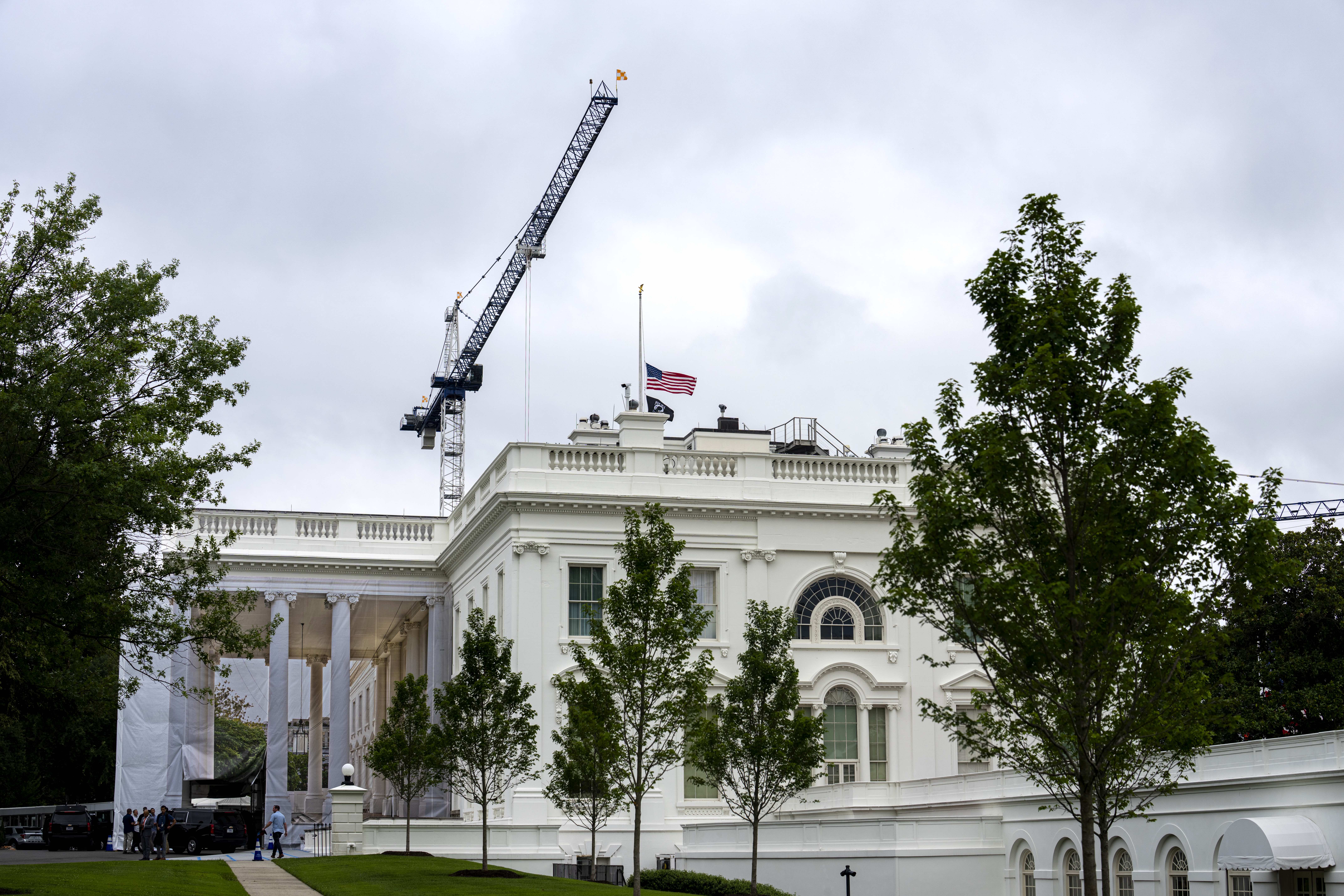 President Trump Departs White House To Go Golfing