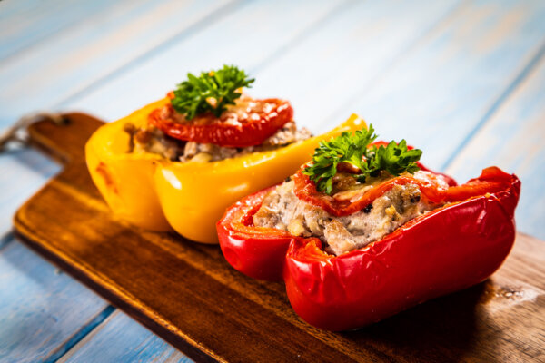 Za’atar Chicken Stuffed Peppers Protein Bowl