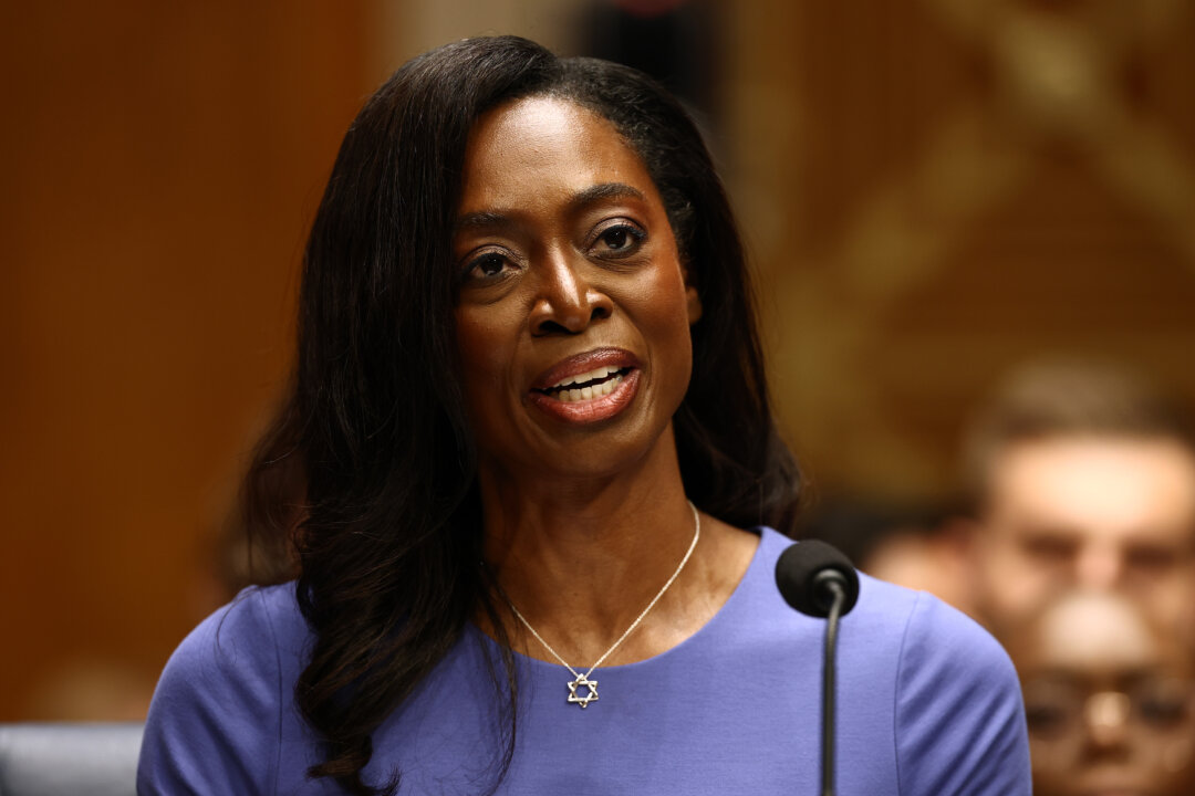 Dr. Erica Schwartz speaks in Washington on July 15, 2025. (Finn Gomez/Getty Images)