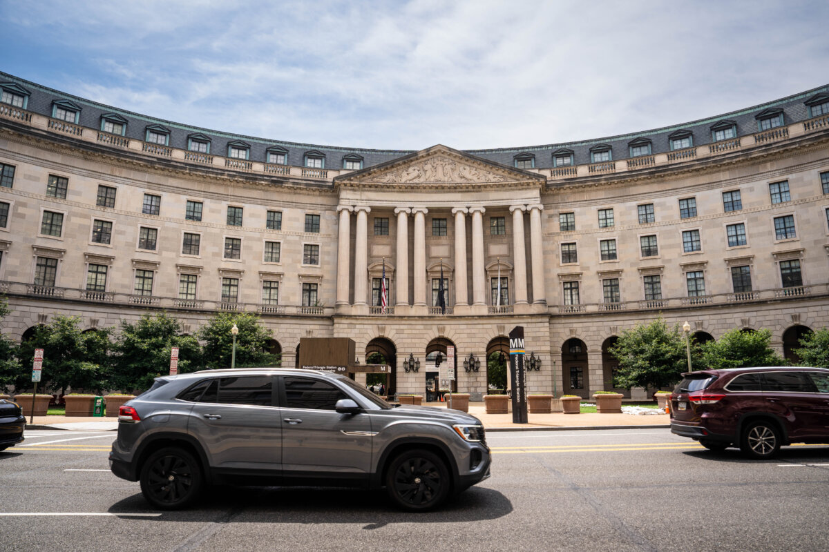 The U.S. Environmental Protection Agency in Washington in Washington on July 21, 2025. (Madalina Kilroy/The Epoch Times)