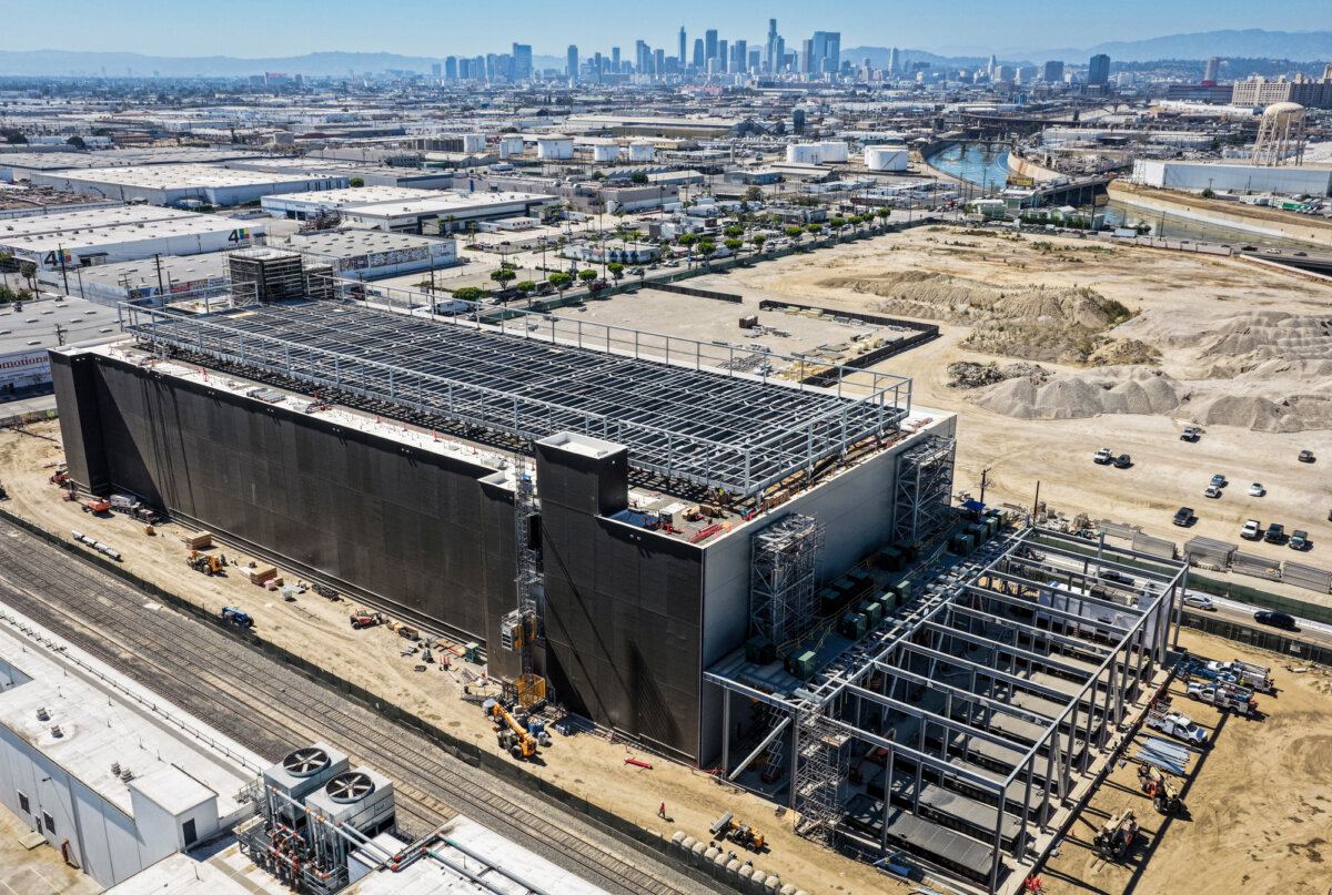 A data center under construction in Vernon, Calif., on July 8, 2026. (Mario Tama/Getty Images)