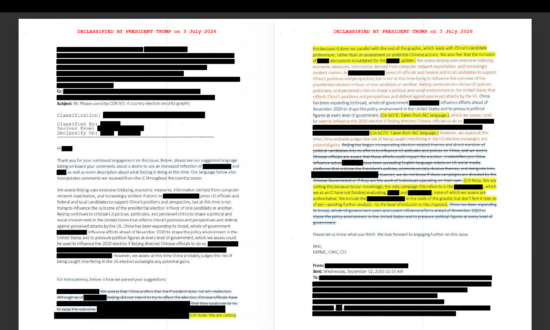 Newly Declassified Docs Describe China’s Election Influence Efforts, Concern That US Intel Downplayed Connections