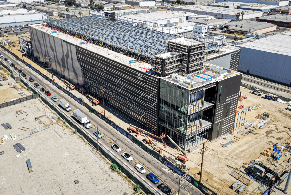 A data center under construction in Vernon, Calif., on July 8, 2026. (Mario Tama/Getty Images)