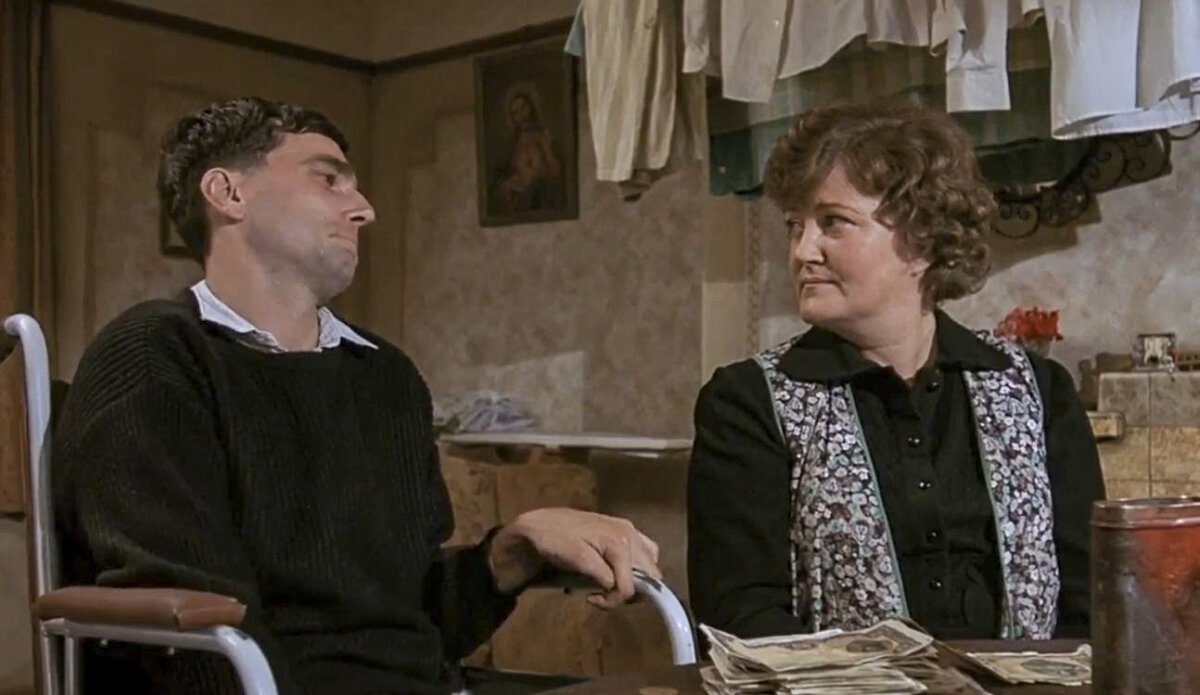 Brenda Fricker, as Christy's mother, also won an Oscar for her portrayal in 'My Left Foot." (Palace Pictures)