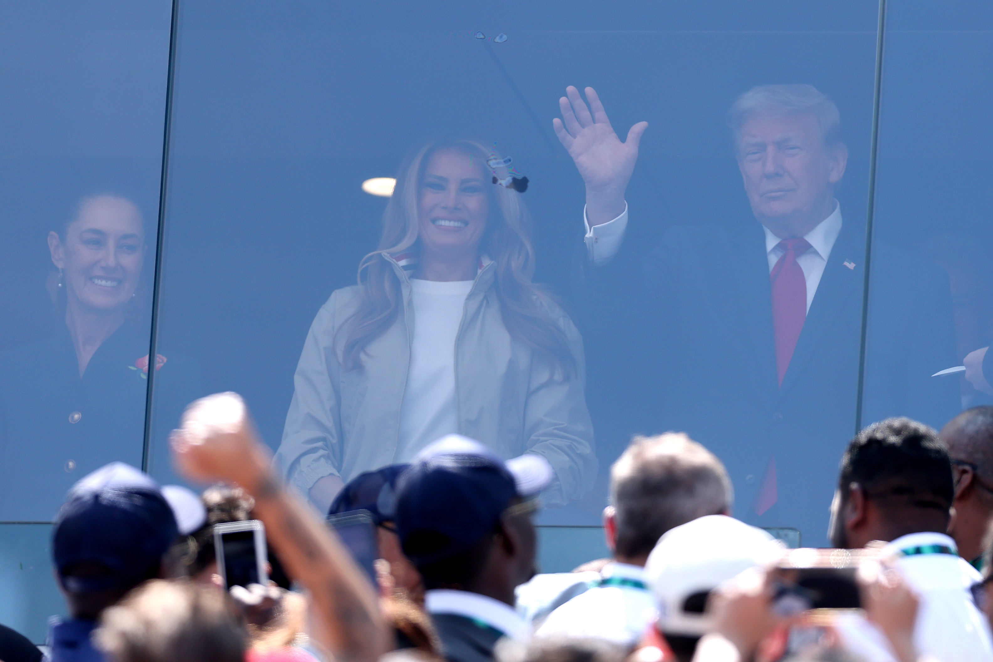 Trump Speaks to Reporters After FIFA World Cup Final