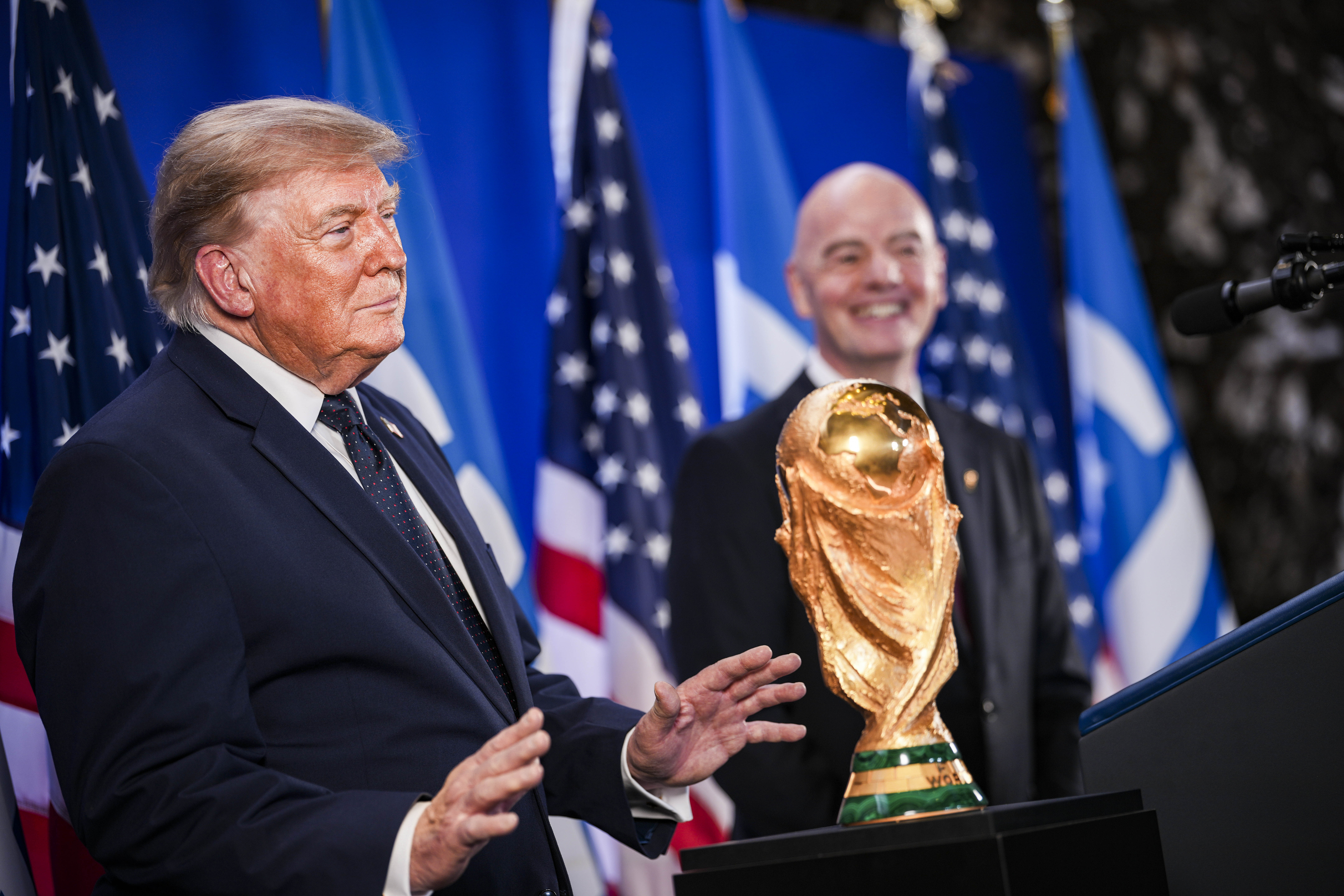 President Trump Attends a FIFA Reception In New York