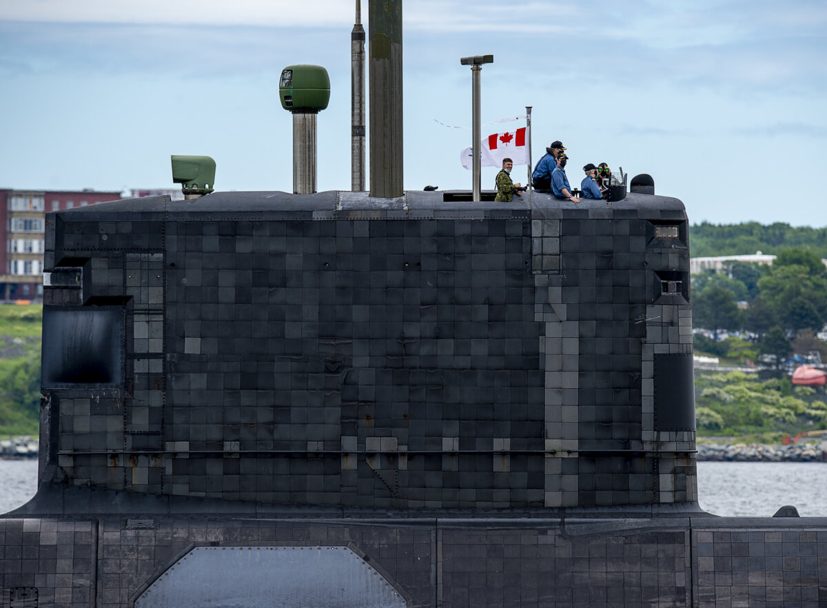 HMCS Windsor seen in the harbour in Halifax on June 25, 2021. (The Canadian Press/Andrew Vaughan)