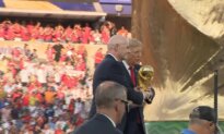 Trump Presents World Cup Trophy to Spain at New Jersey Final