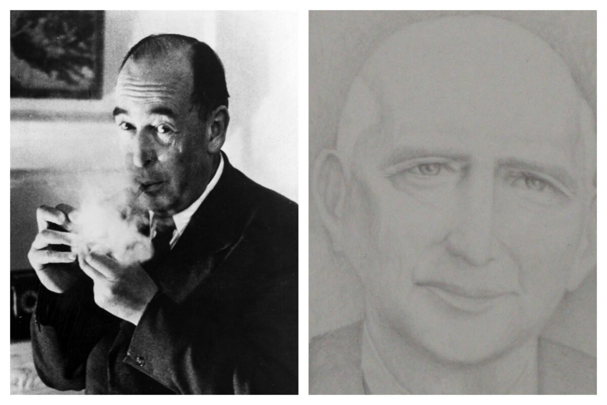 (Left) C. S. Lewis. (Public Domain) (Right) Portrait of St. Giovanni Calabria. Verona, private collection. (Giacomo Augusto/CC BY-SA 3.0) Though Lewis is best known for his English literature, it was his command of Latin that forged a unique friendship with St. Giovanni Calabria.