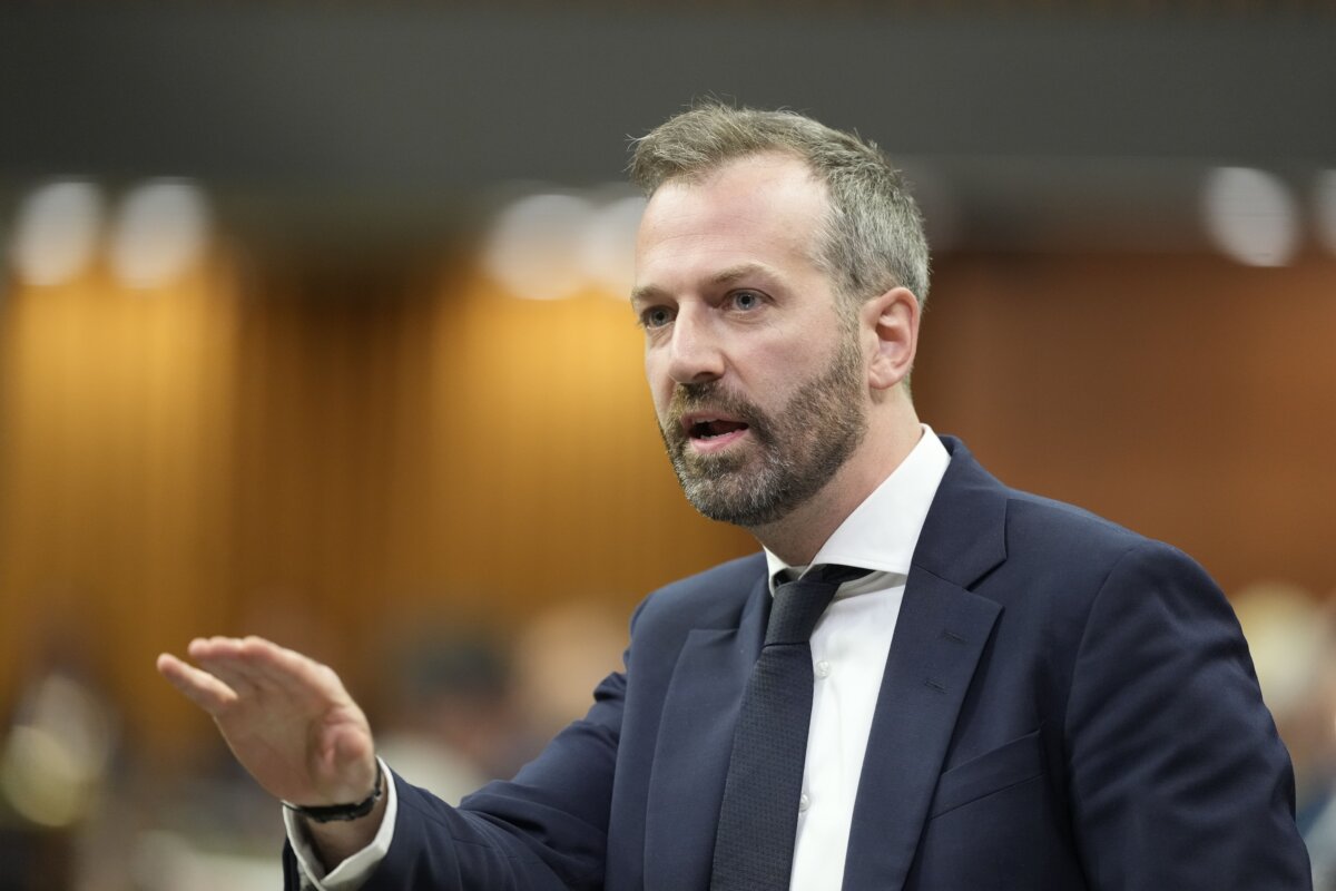 Joël Lightbound, Minister of Public Services and Procurement, participates in Question Peritod in the House of Commons in Ottawa on June 15, 2026. (The Canadian Press/Adrian Wyld)