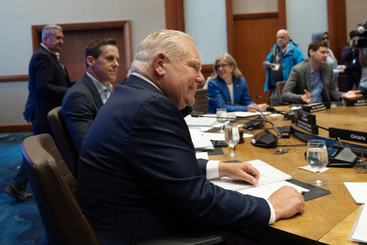Ontario Premier Doug Ford attends a meeting with fellow premiers at the Council of the Federation meeting in Charlottetown, P.E.I., on July 22, 2026. (The Canadian Press/Darren Calabrese)