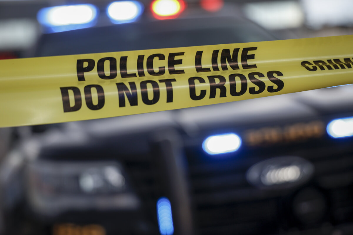 Police tape is shown in Calgary, on Oct. 18, 2023. (The Canadian Press/Jeff McIntosh)