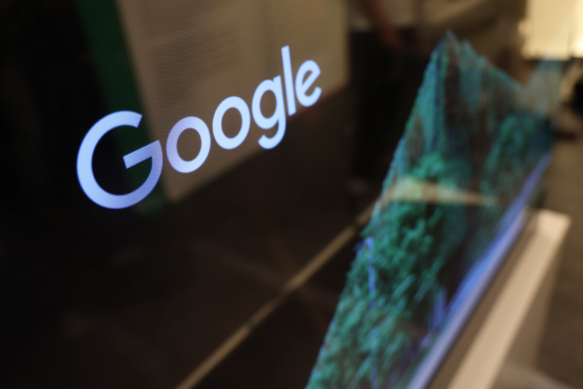 A Google logo at the announcement of Google's biggest-ever investment in Germany in Berlin on Nov. 11, 2025. (Sean Gallup/Getty Images)