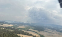 Wildfires Merge, Cross Highway 97 North of Clinton, BC
