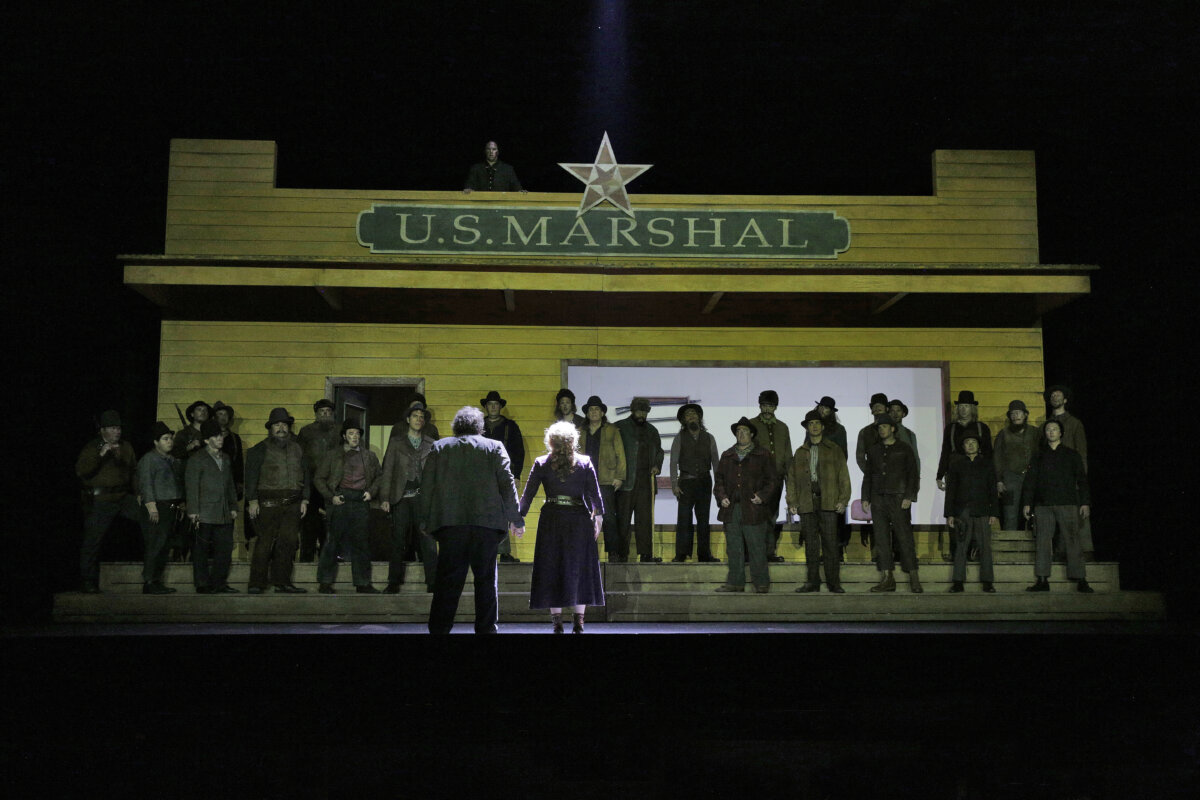 A scene from Richard Jones's production of Puccini's "La Fanciulla del West." (Ken Howard/Santa Fe Opera)