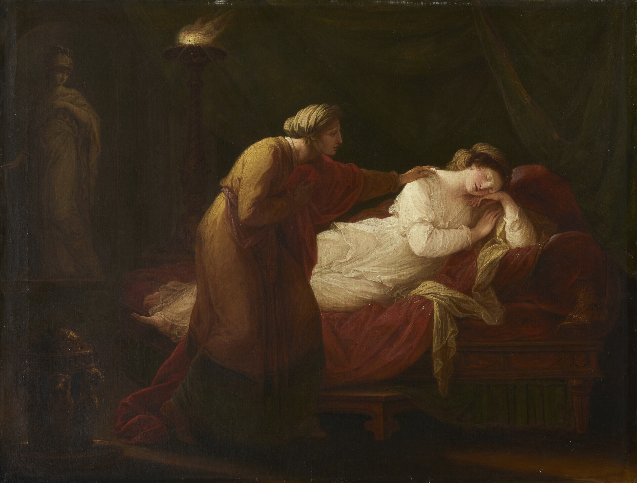 Penelope awakened by Euryclea with the news of Ulysses' Return