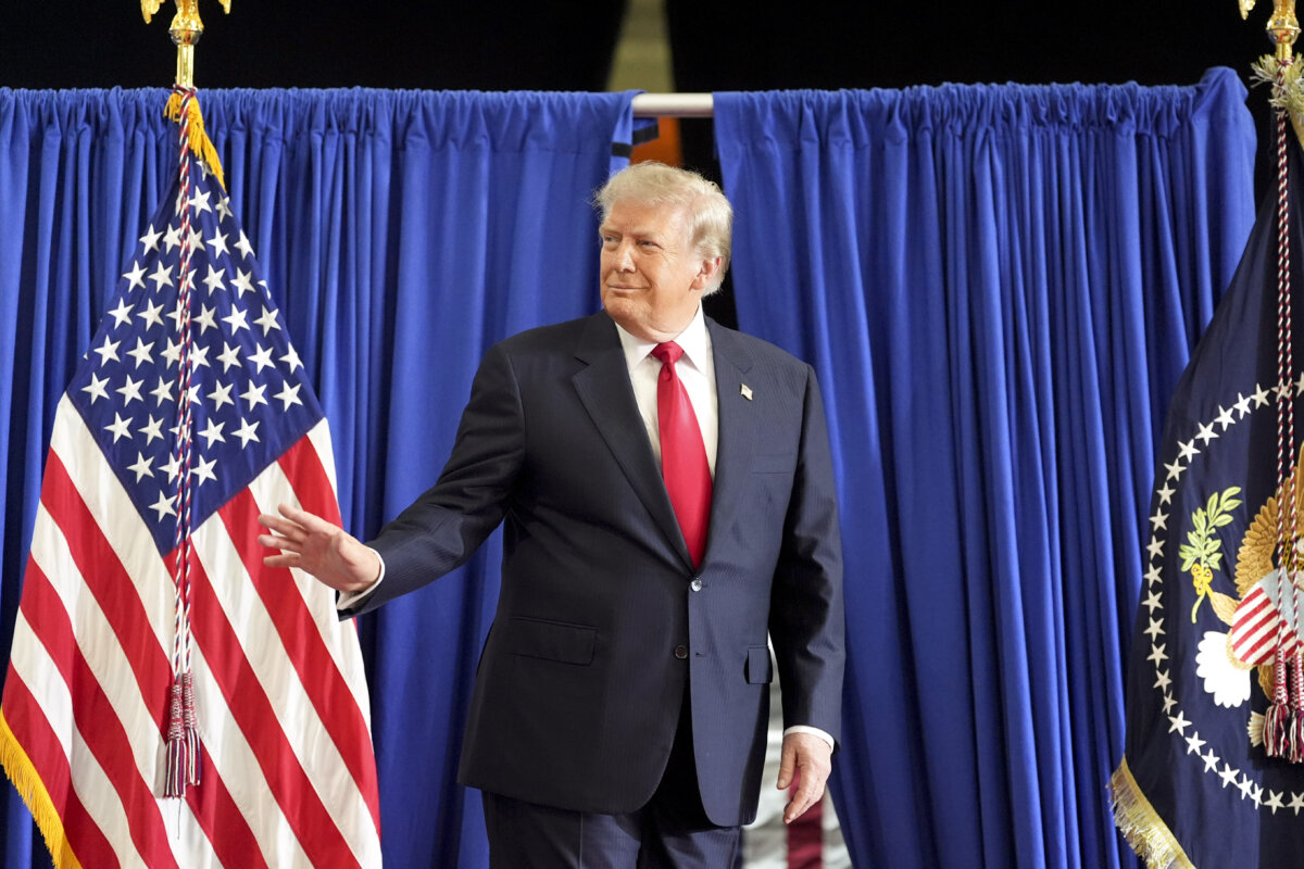 President Donald Trump arrives to speak at General Motors proving ground, Monday, July 27, 2026, in Milford, Mich. (AP Photo/Alex Brandon)