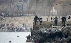 LIVE NOW: View of Illegal Immigrants, Security Forces at Beach in Spain’s Ceuta