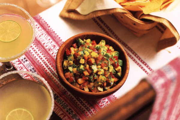 Vegetable Avocado Salsa and Margaritas, a Splendid Summer Combination