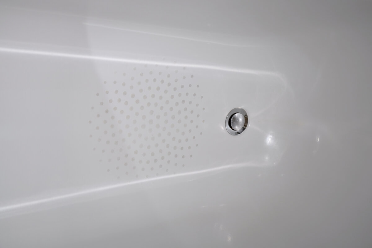 Since the Americans with Disabilities Act became law in 1990, all bathroom flooring must be nonslip. (Aleksandra Budnik/Shutterstock)