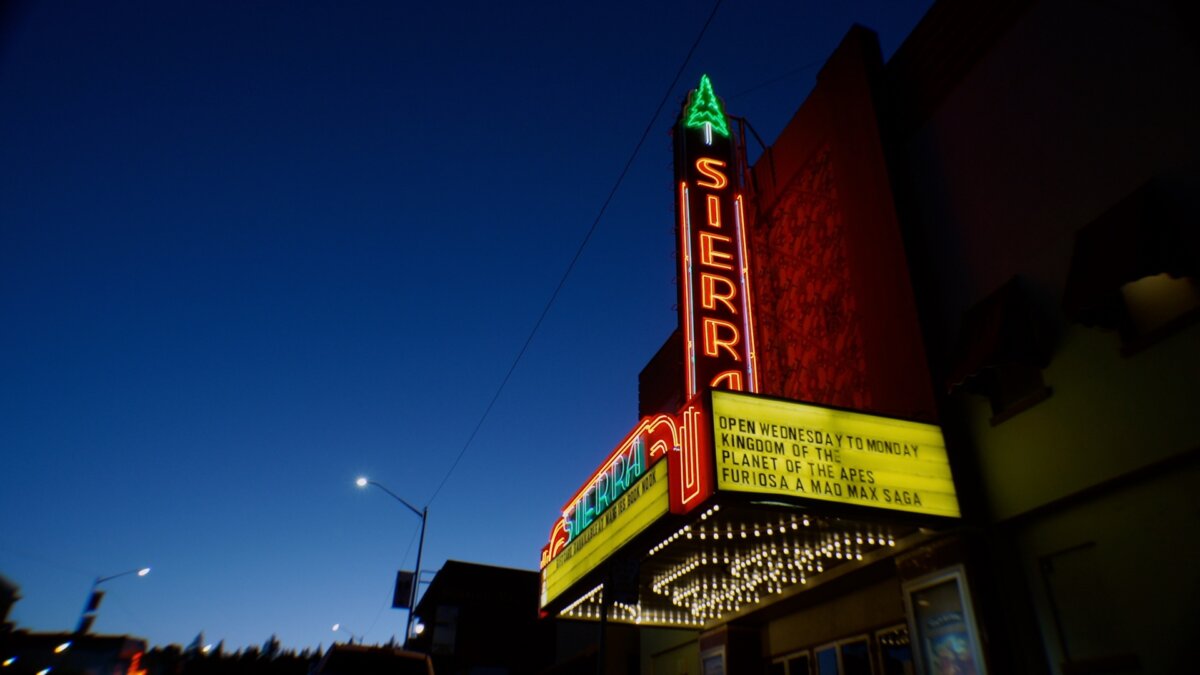 The Sierra theater in Susanville, Calif. offers movies for the local community. (Foghorn Features)