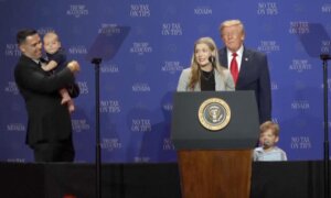Trump Jogs Across Stage to Stop Toddler From Running Off Edge