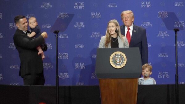 Trump Jogs Across Stage to Stop Toddler From Running Off Edge