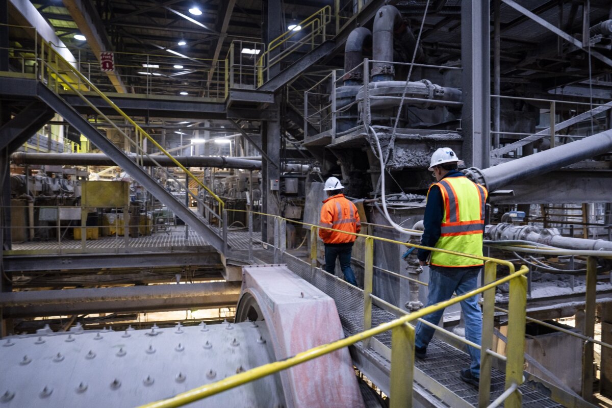 The Empire State Mines, a Titan Mining Corporation Company in Gouverneur, N.Y., on Nov. 6, 2025.(Madalina Kilroy/The Epoch Times)