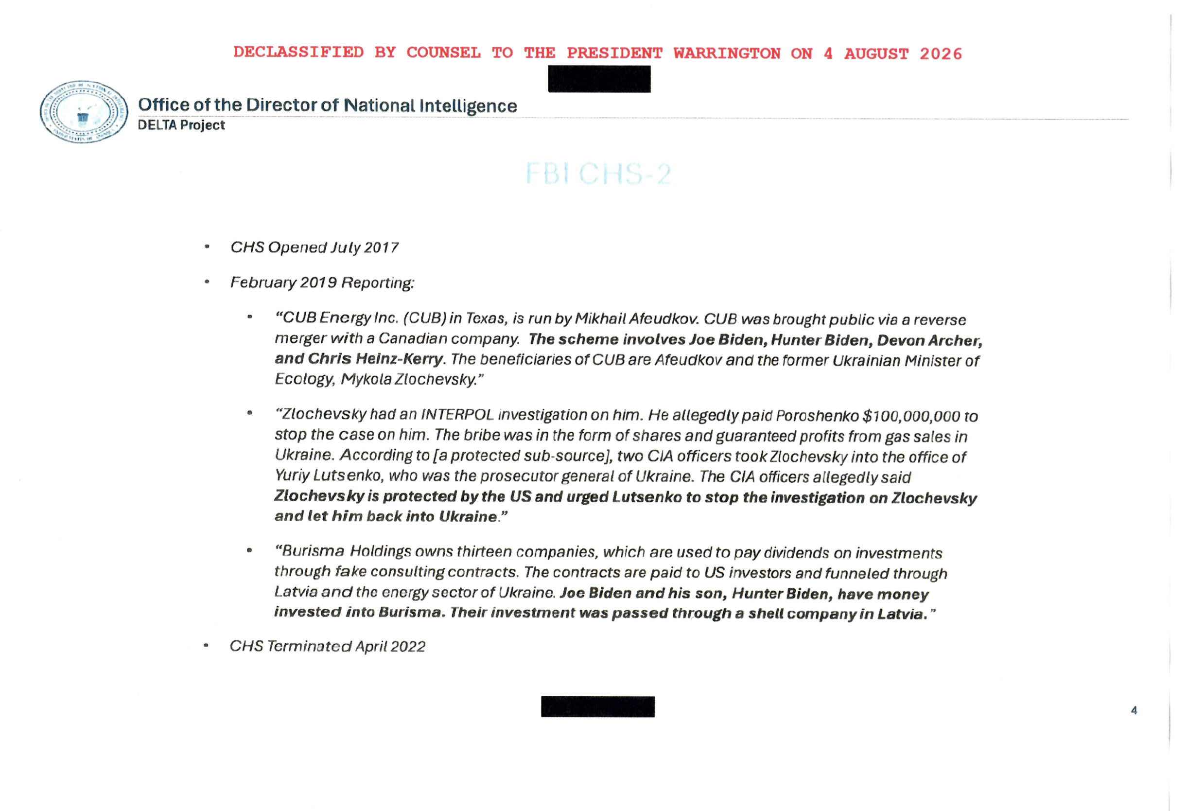 DNI Round River declassified documents