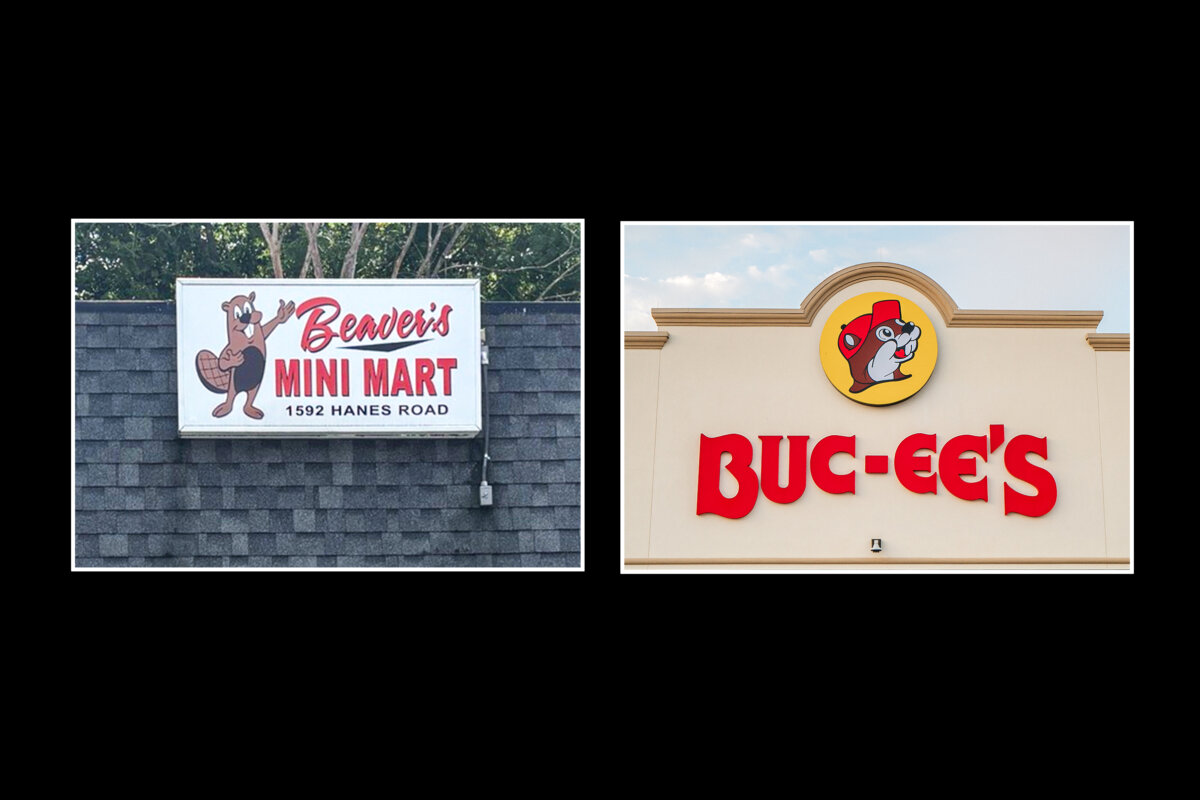(Left) Beaver's Mini Mart in Beavercreek, Ohio, on Aug. 7, 2026. (Right) A Buc-ee's convenience store in Luling, Texas, on June 12, 2024. (Jeff Louderback/The Epoch Times, Brandon Bell/Getty Images)