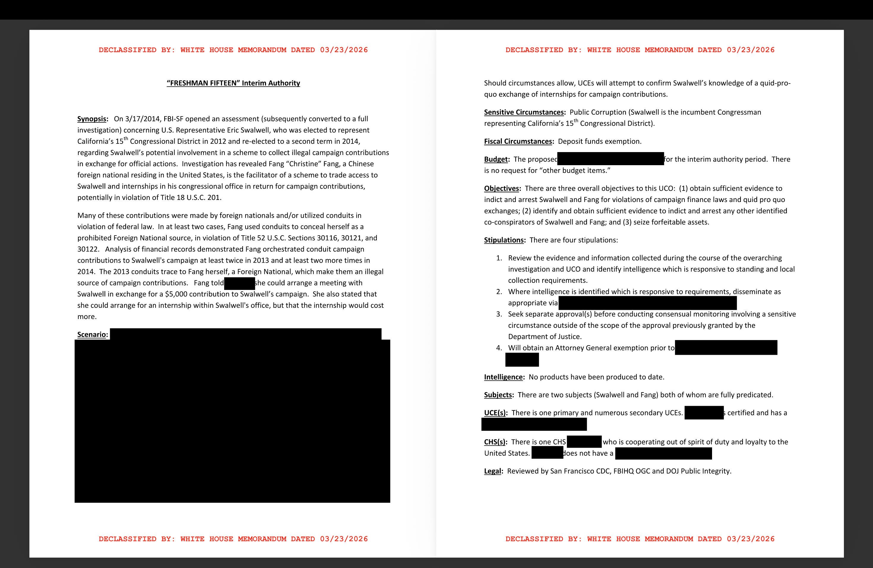 FBI docs Campaign violations