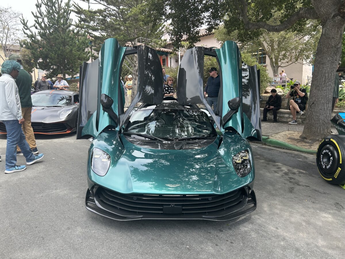 An Aston Martin car at the “Astons on the Avenue” event in Carmel-by-the-Sea, Calif., on Aug. 12, 2026. (Dylan Morgan/The Epoch Times)