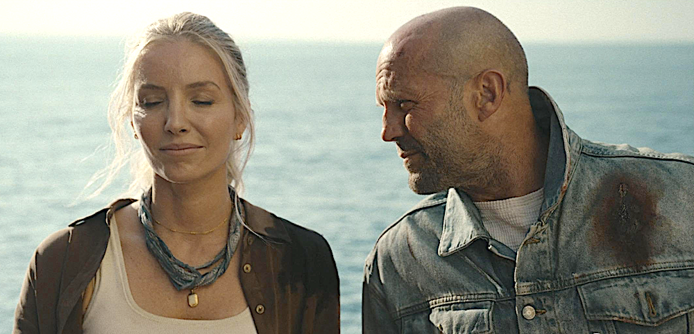 Ex-cop Cole Reed (Jason Statham) and 2nd ship officer Angie Ellis (Annabelle Wallis), almost get romantic in "Mutiny." (Dan Smith/Lionsgate)