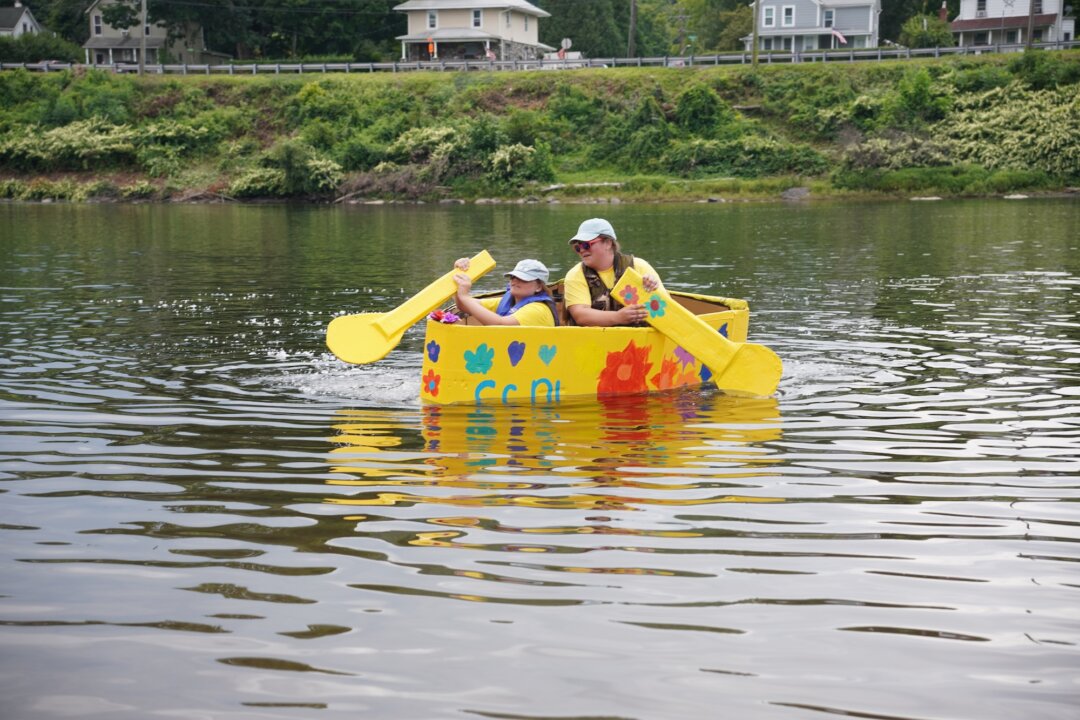 Cardboard Boats Race on the Delaware in Port Jervis