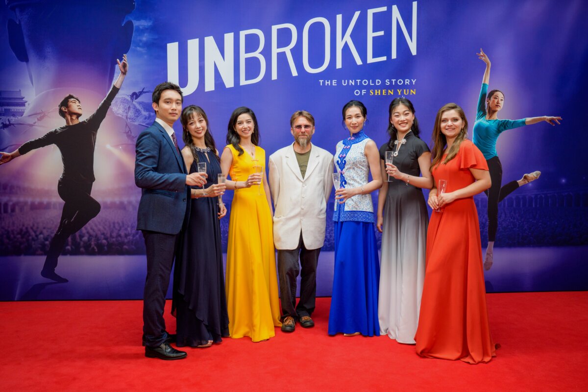 The red carpet premiere of the award-winning documentary "Unbroken: The Untold Story of Shen Yun" at the VIFF Centre in Vancouver on Aug. 24, 2026. (Eric Zheng/The Epoch Times)