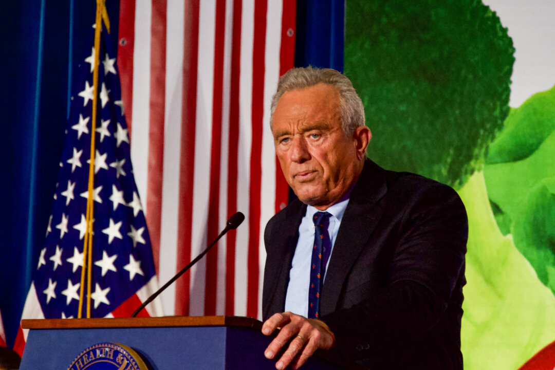 Health and Human Services Secretary Robert F. Kennedy Jr.  at the Hubert Humphrey building in Washington on August 10, 2026. (Travis Gillmore/The Epoch Times)