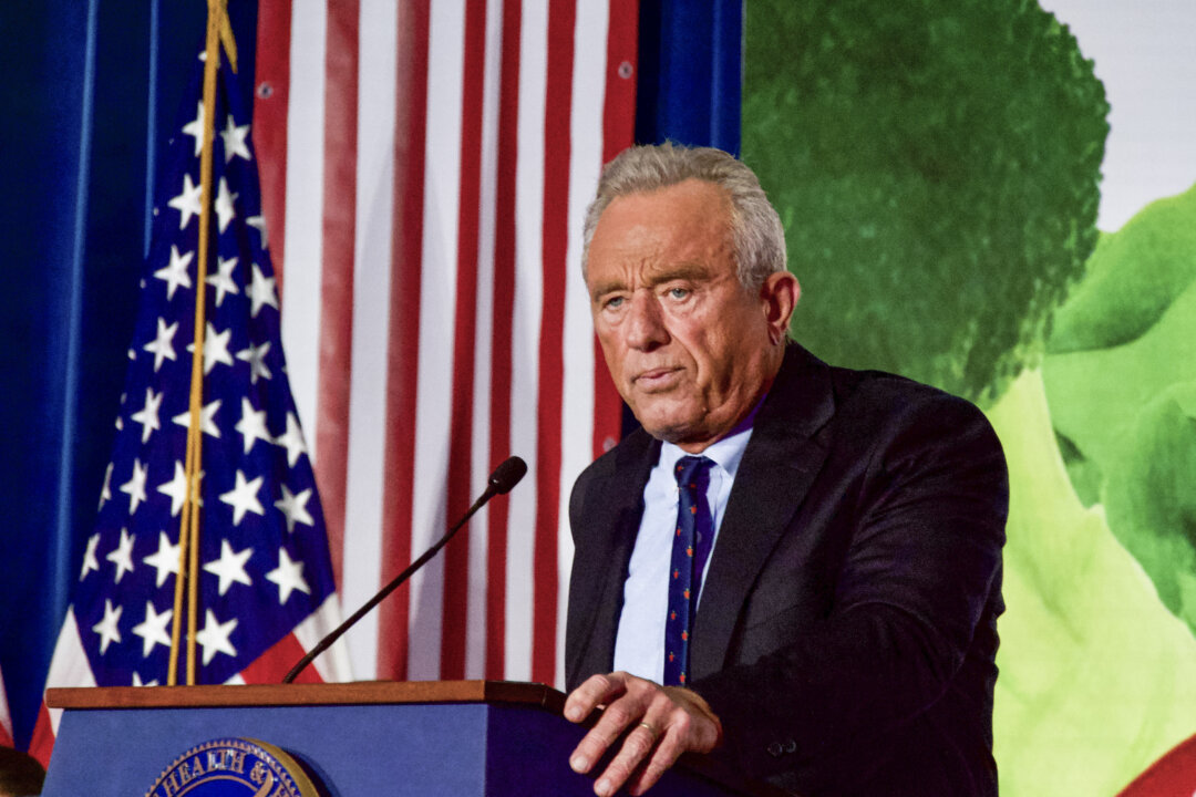 Health and Human Services Secretary Robert F. Kennedy Jr.  at the Hubert Humphrey building in Washington on August 10, 2026. (Travis Gillmore/The Epoch Times)