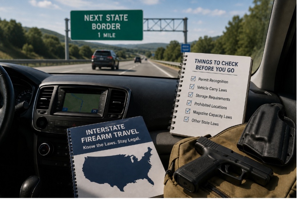 A recognized permit is only part of interstate travel. Storage, vehicle carry, prohibited locations, and other firearm laws may differ from one jurisdiction to the next.